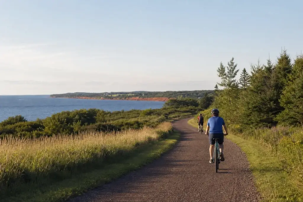Documented Confederation Trail section with safe cycling context and precise PEI location