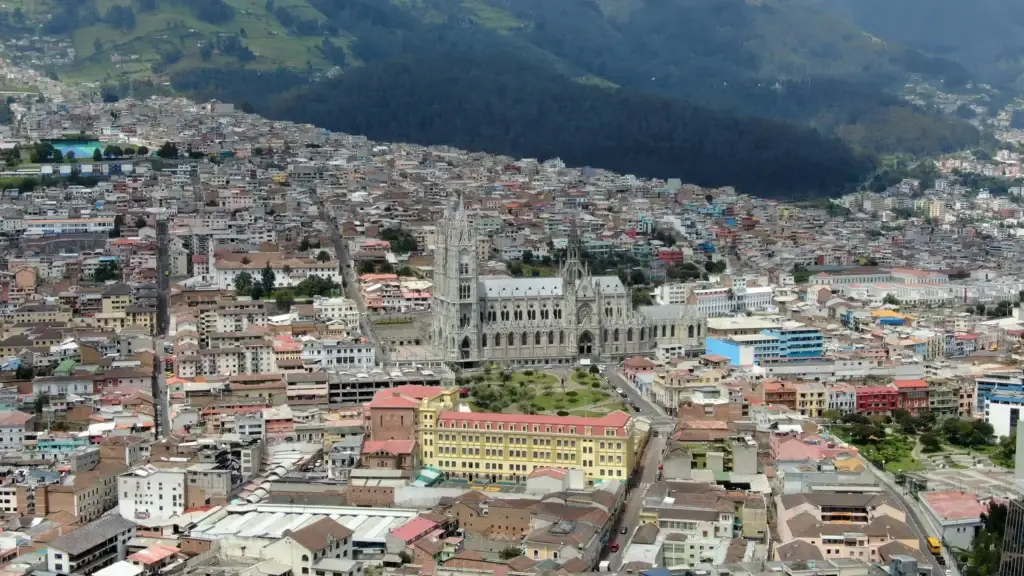 Exact Quito cityscape with Historic Centre and Andean or Pichincha context