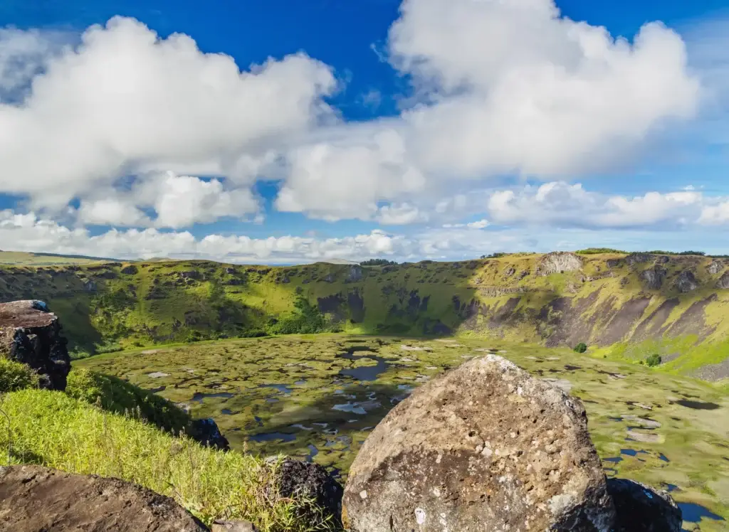 Exact rights-ready Rano Kau or 'Ōroŋo public documentary view