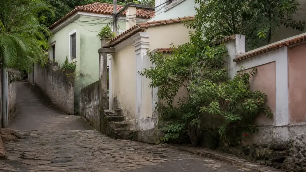 AI-generated editorial visualization of Santa Teresa, Rio de Janeiro.
