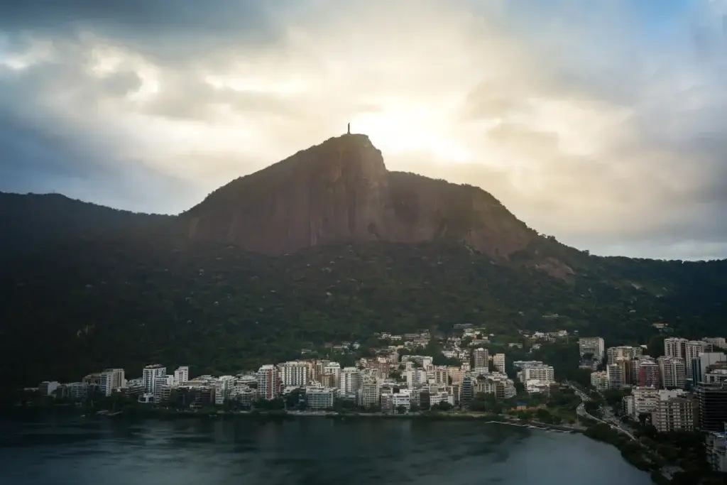 Corcovado or Christ the Redeemer in exact Rio context