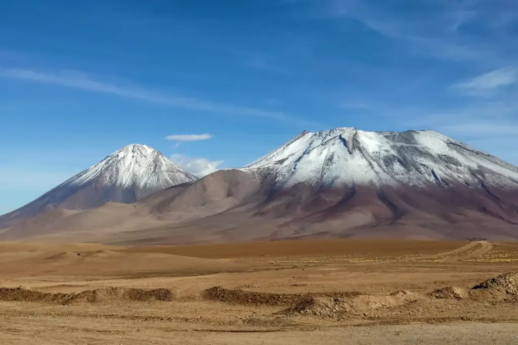 Documented San Pedro de Atacama oasis and exact surrounding desert or Licancabur context