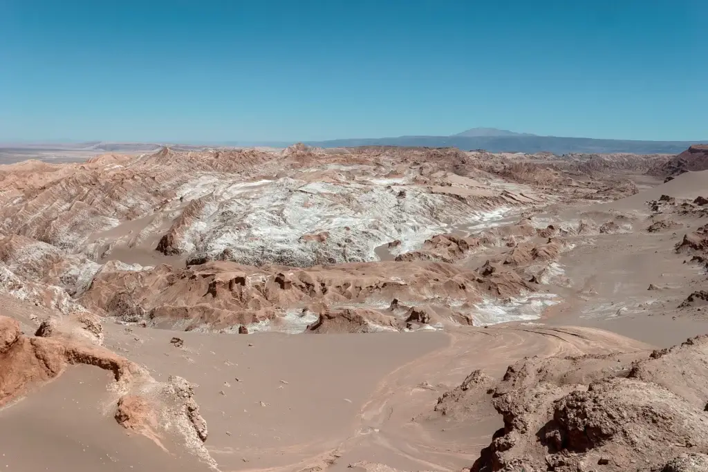 Panoramic view of the moon valley in the atacama desert, chile