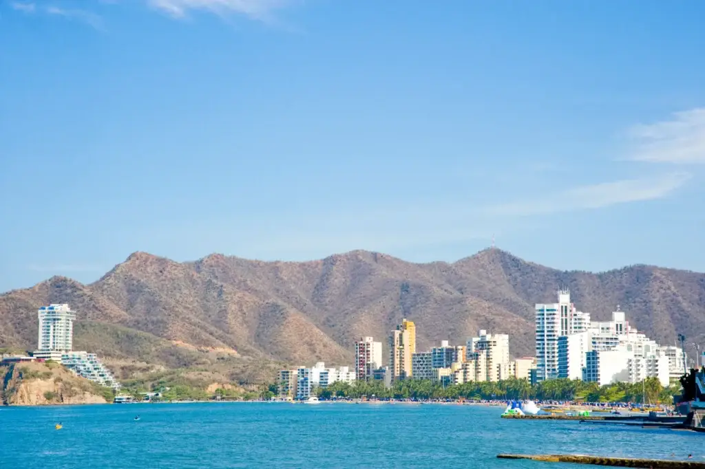 Exact Santa Marta waterfront or historic-center composition