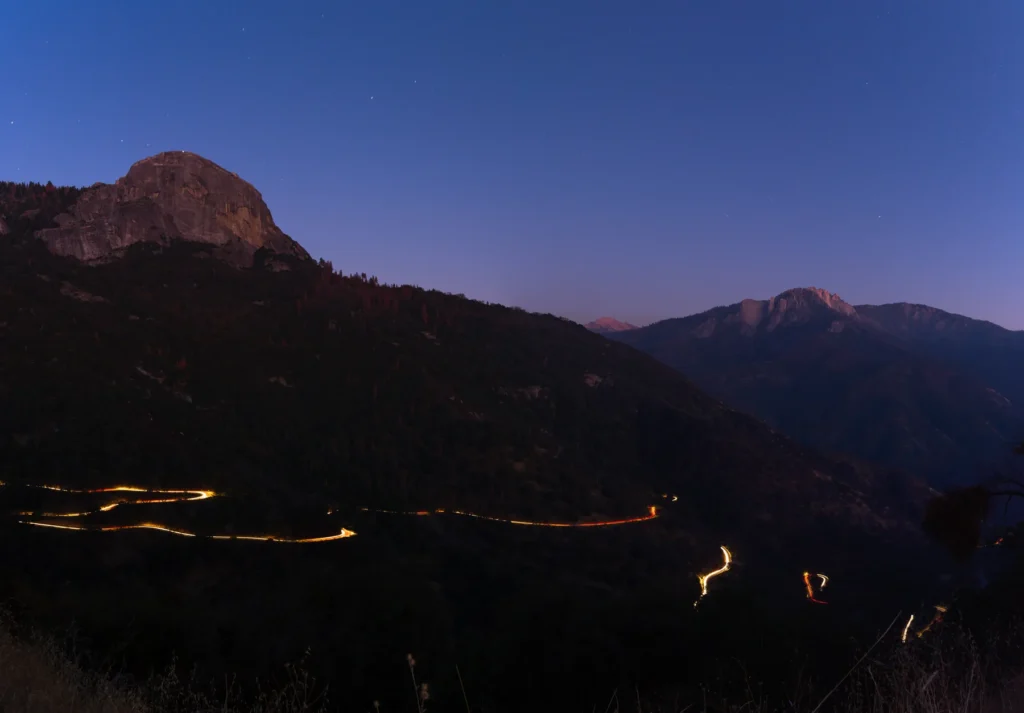 Moro Rock view toward the Great Western Divide or an exact Sequoia high-elevation viewpoint