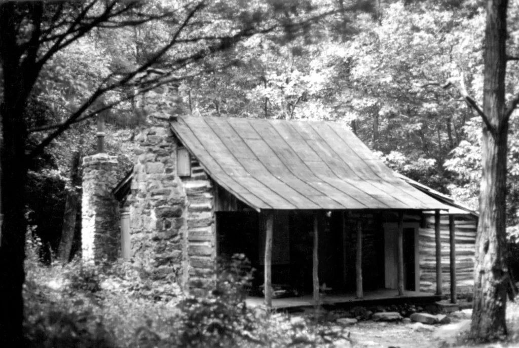 Exact Shenandoah cultural-history setting such as Byrd Visitor Center, Rapidan Camp, a documented home-site landscape or archival interpretation context