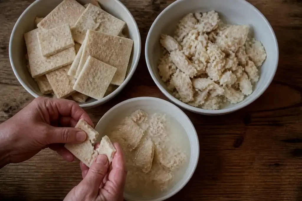 Fish and brewis, salt cod preparation or contemporary Newfoundland dish with exact St. John's or Avalon provenance