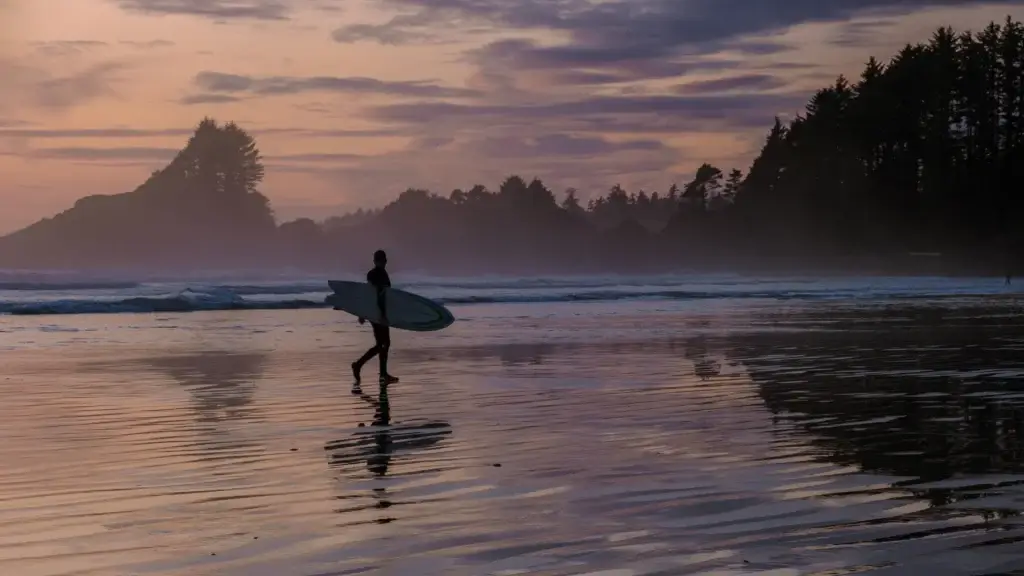Exact Tofino surf, marine vessel or safe storm-viewing context