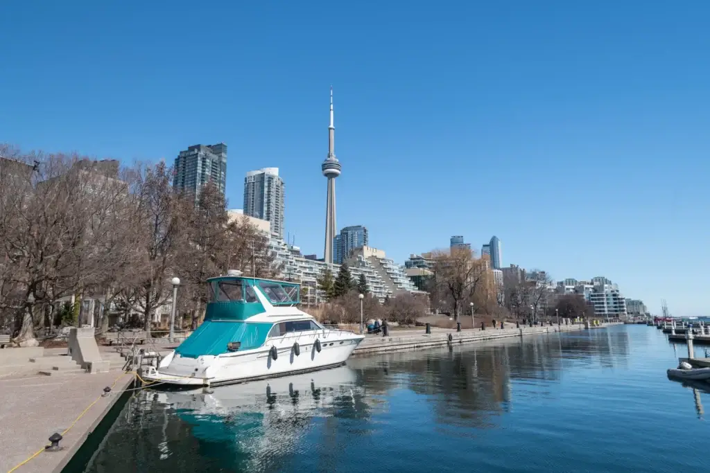 Toronto central waterfront or Union Station district with recognizable geography