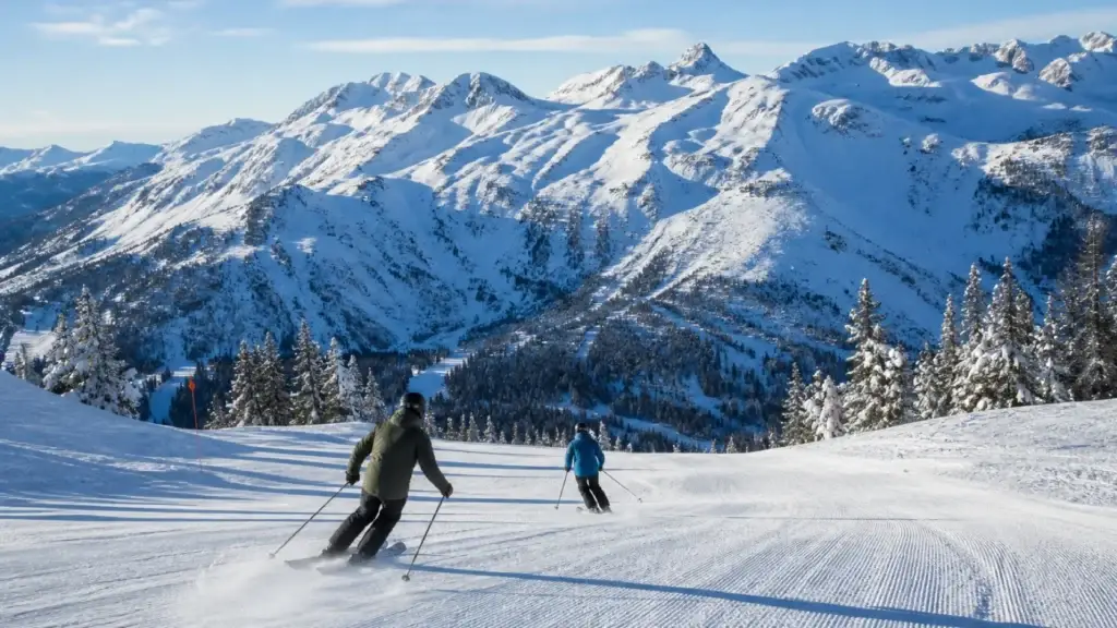 Whistler Blackcomb winter skiing or a split-season composition with exact Whistler provenance
