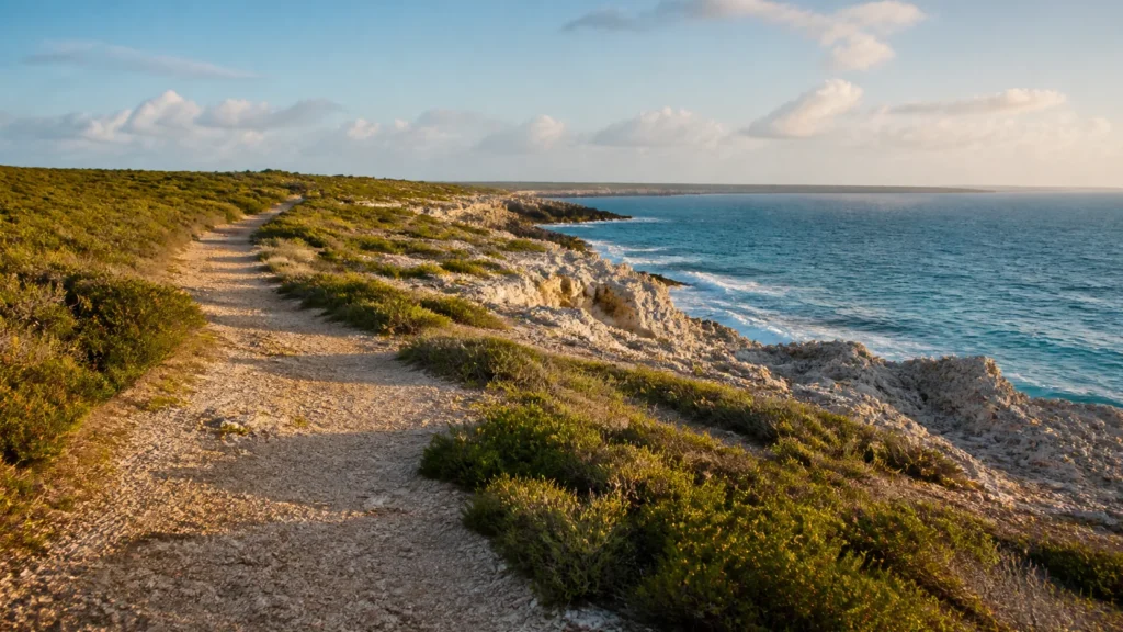 AI-generated editorial visualization of A named public Anguilla coastal site.