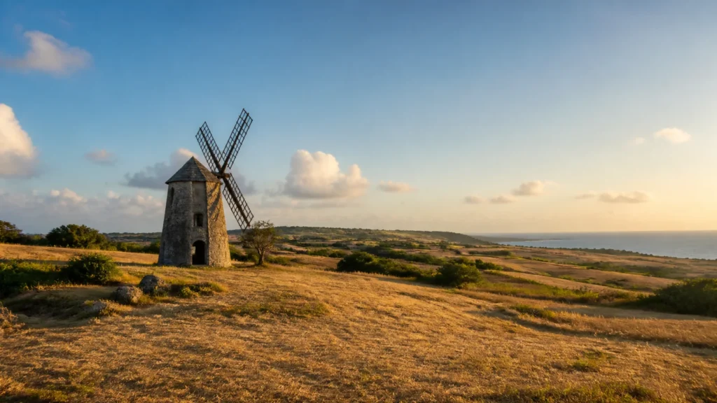 AI-generated editorial visualization of Read Morgan Lewis beyond the windmill silhouette.