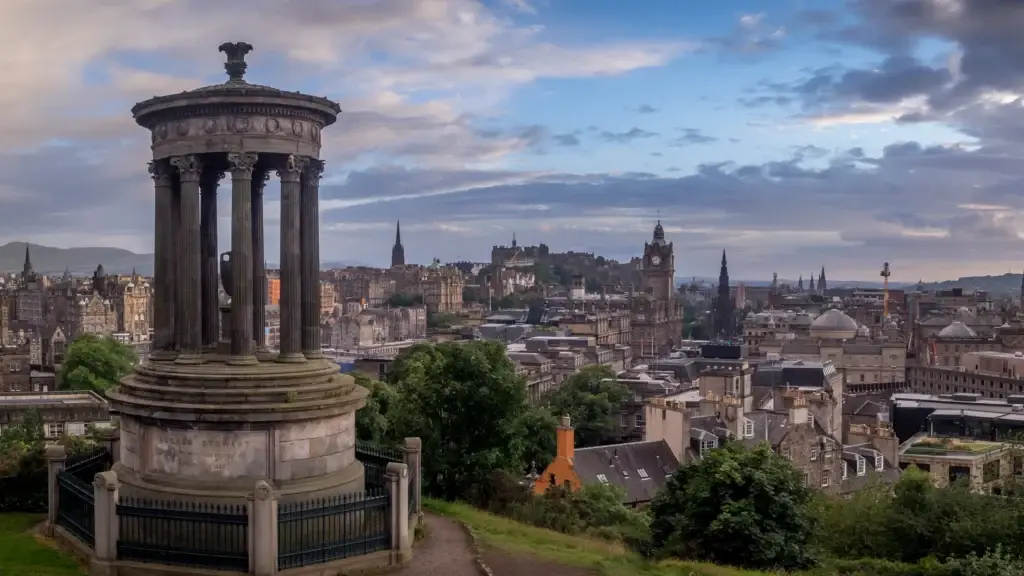 Edinburgh skyline viewed from Calton Hill.