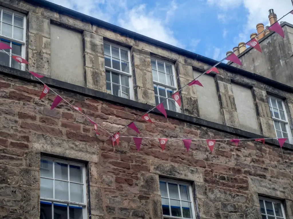 Stone facades on Rose Street in Edinburgh's New Town.