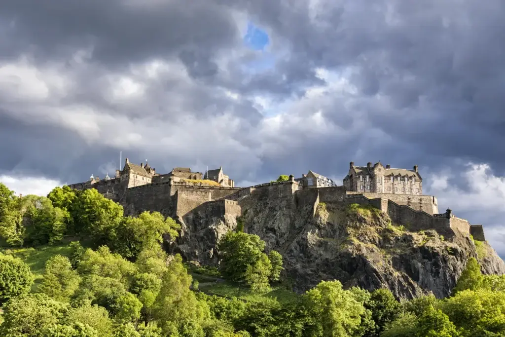 Edinburgh Castle on Castle Rock.