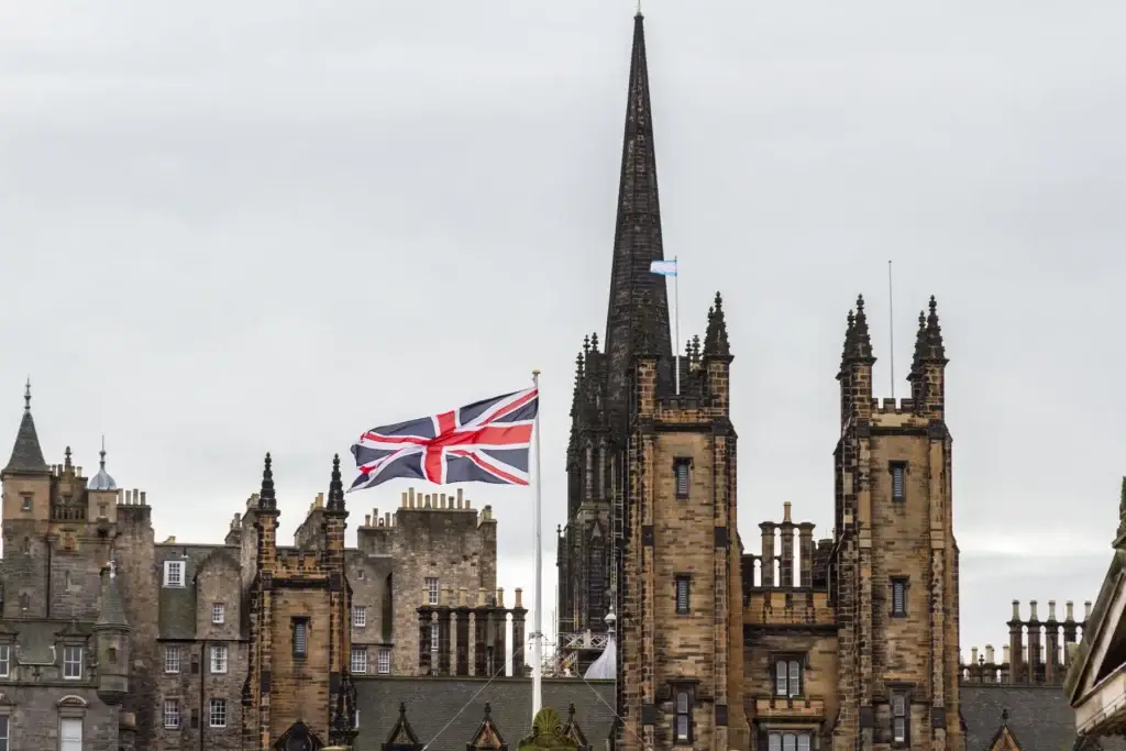Historic buildings on the Mound, Edinburgh; city-setting context, not the Gallery facade.