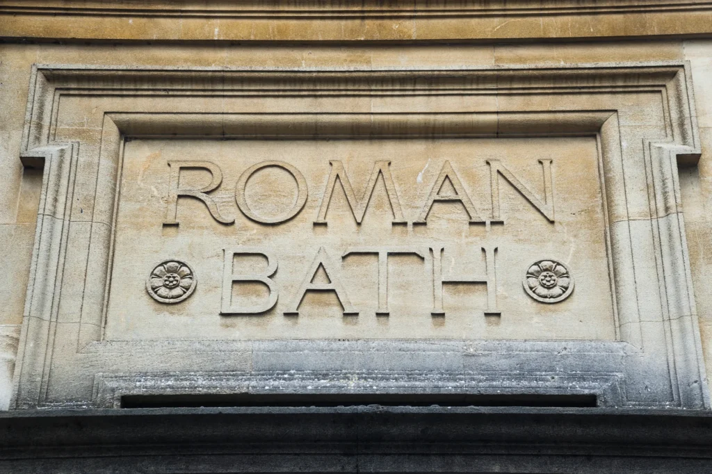 Roman Baths entrance inscription, Bath.