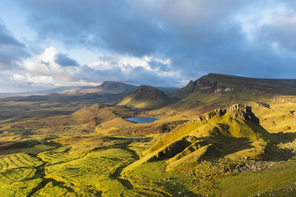 The Quiraing on Skye, shown as island landscape context.