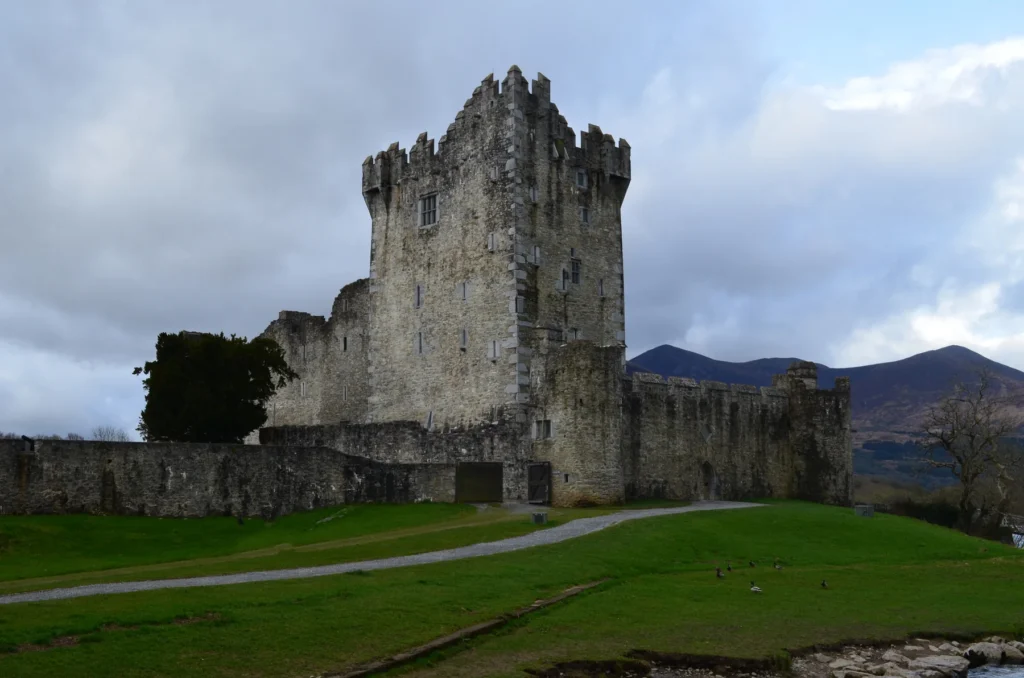 Ross Castle beside the lake in Kerry.