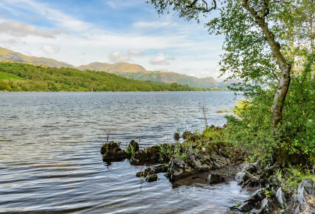 Coniston in the English Lake District, shown as local context for Brantwood; not a photograph of the house or its gardens.