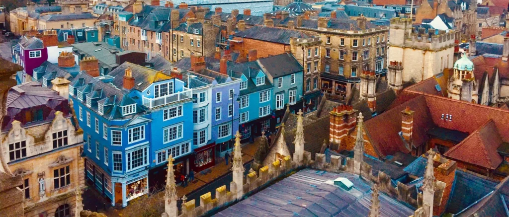 Beautiful shot of High Street Oxford the UK