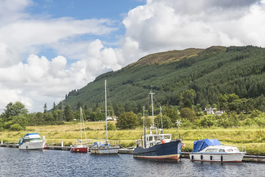 Caledonian Canal near Fort William; regional context for the canal visit.