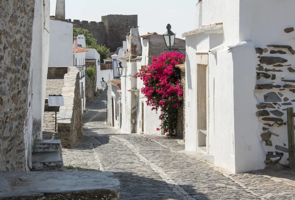 A whitewashed street in Monsaraz.