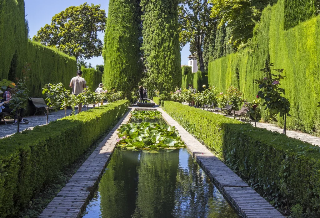 Gardens at the Generalife, Alhambra.