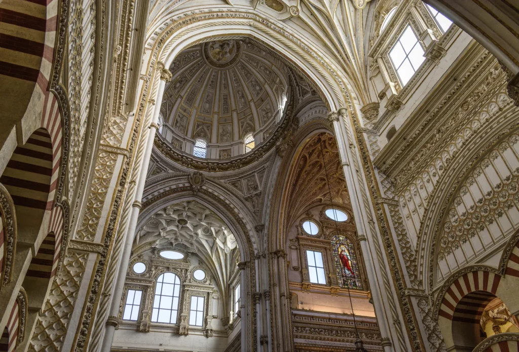 Interior of Córdoba’s Mosque-Cathedral.