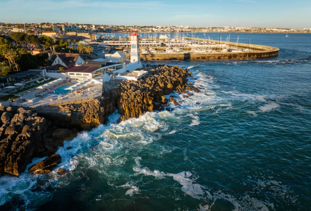 Cascais marina and Santa Marta lighthouse, town context rather than the Paula Rego museum.