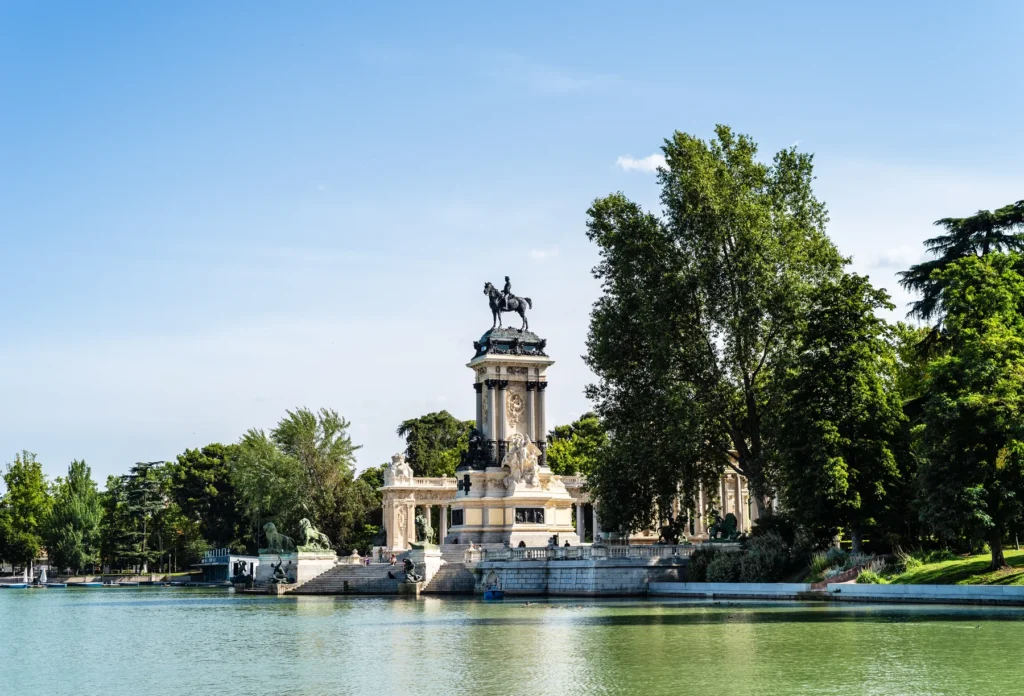 Monument to Alfonso XII in Retiro Park, context for a park pause.