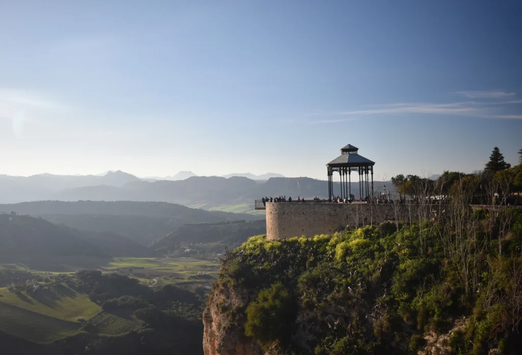 Ronda viewpoint and surrounding landscape.