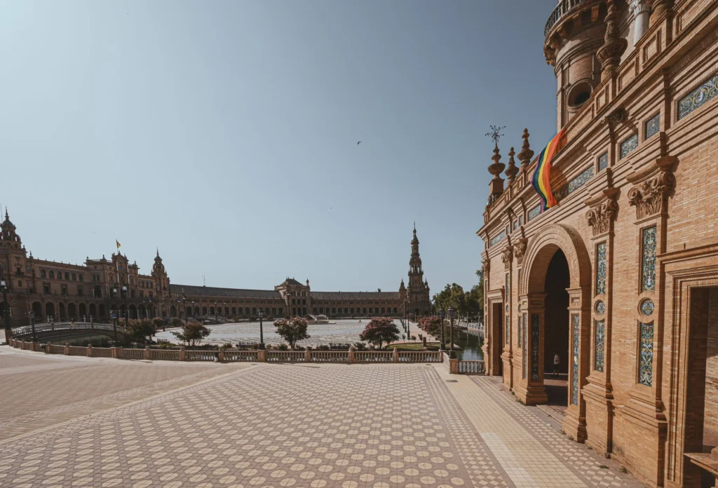 Plaza de España architecture, Seville.