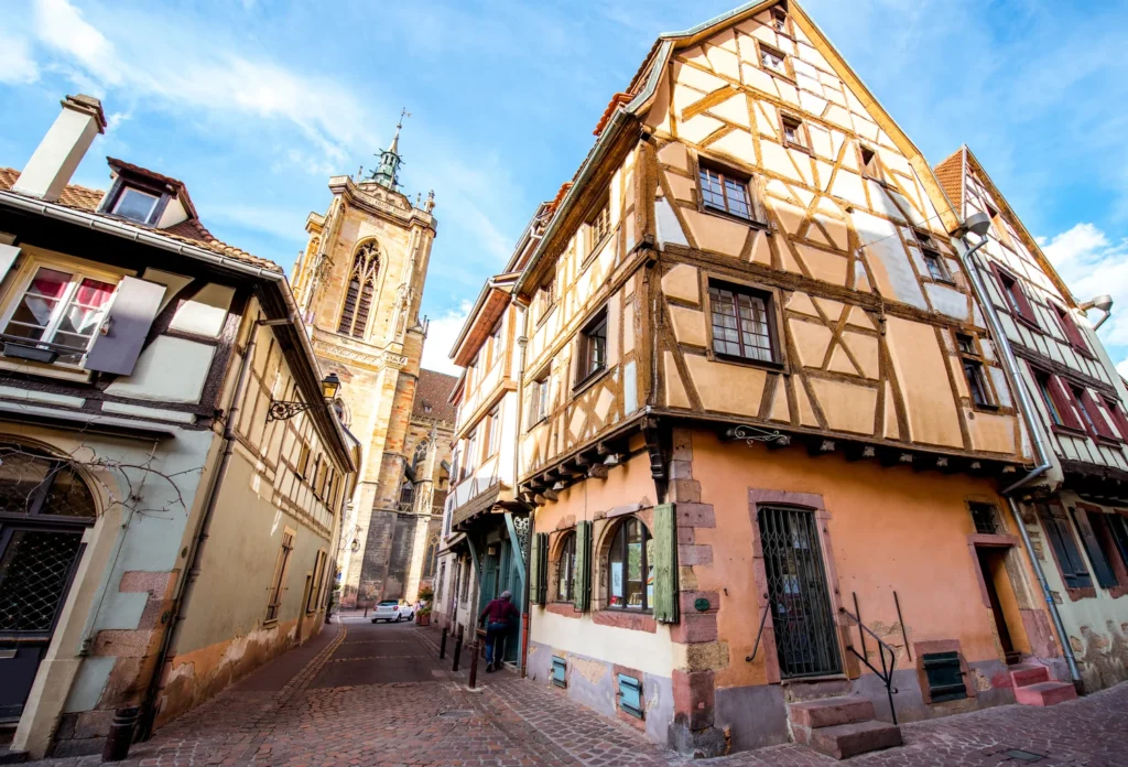 Colmar town, providing setting for an Unterlinden visit. The museum and its collections are not shown.