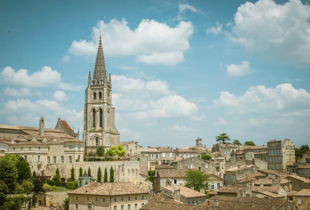The monolithic church at Saint-Émilion, seen from outside.
