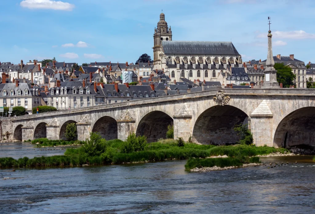 Blois in the Loire Valley, providing town context for the royal château visit; its courtyard is not identified.