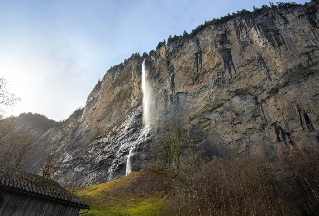 Staubbach Falls in Lauterbrunnen.