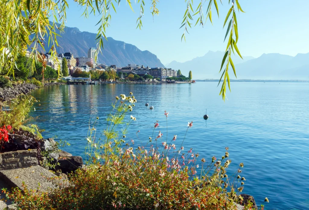 Montreux’s Lake Geneva waterfront.