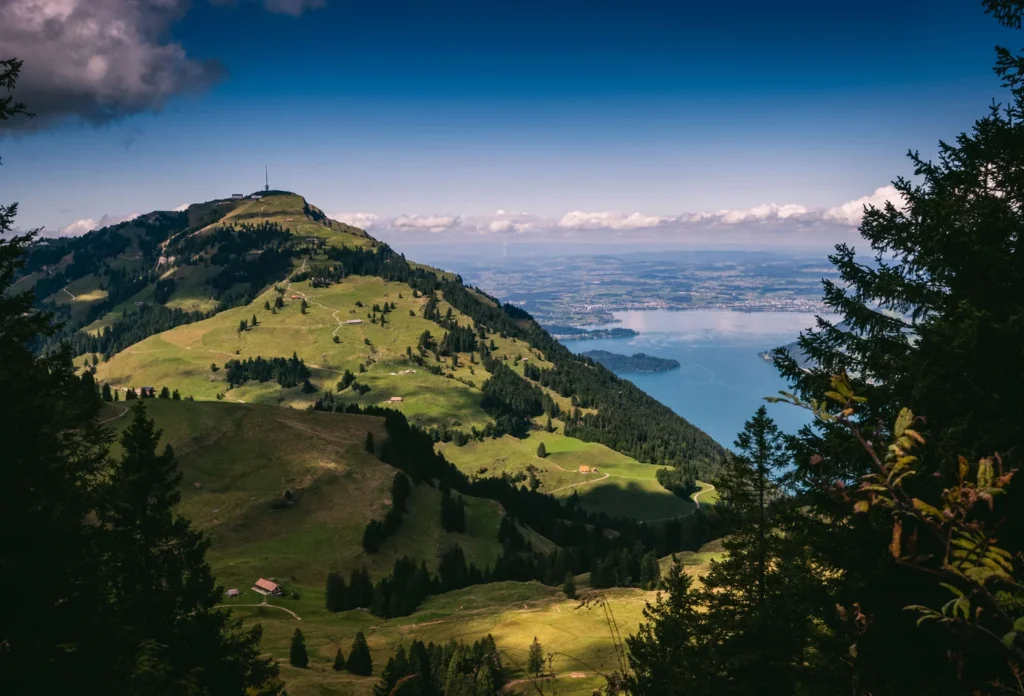 View from Rigi Scheidegg, illustrating the wider Rigi landscape rather than the Vitznau railway route.