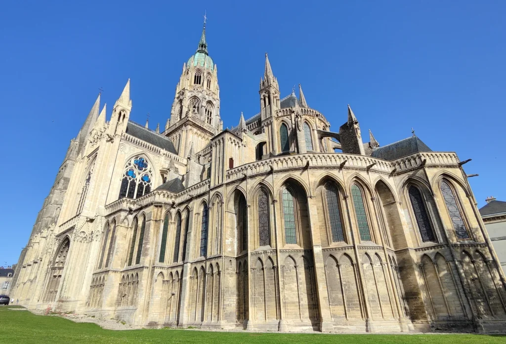 Bayeux Cathedral, providing town context for a remembrance-focused base.