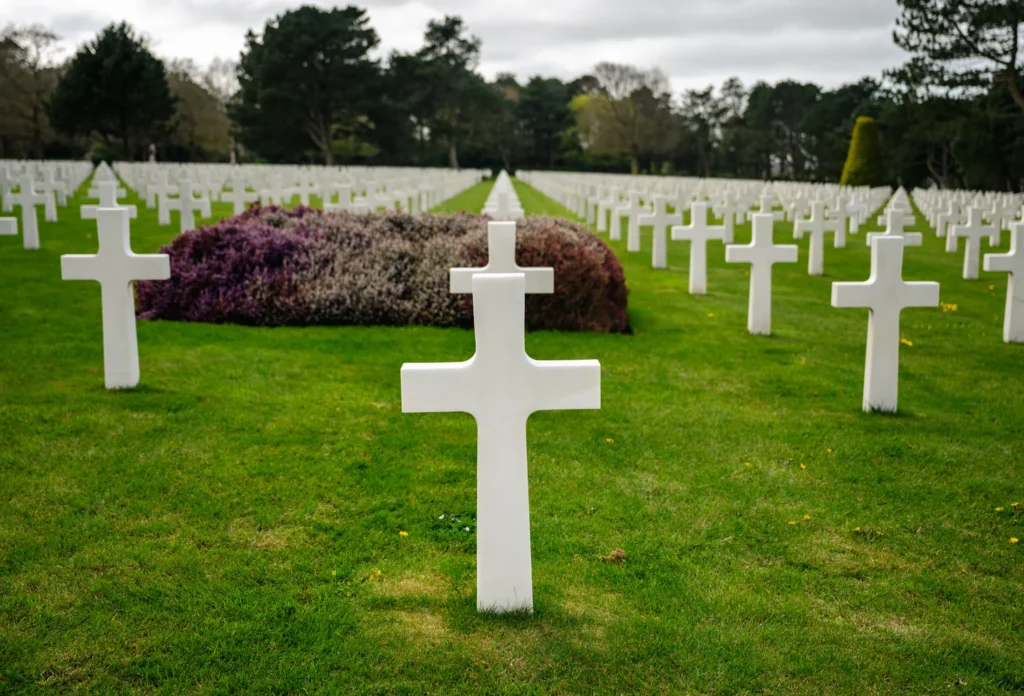 The American war cemetery near Omaha Beach, Normandy.
