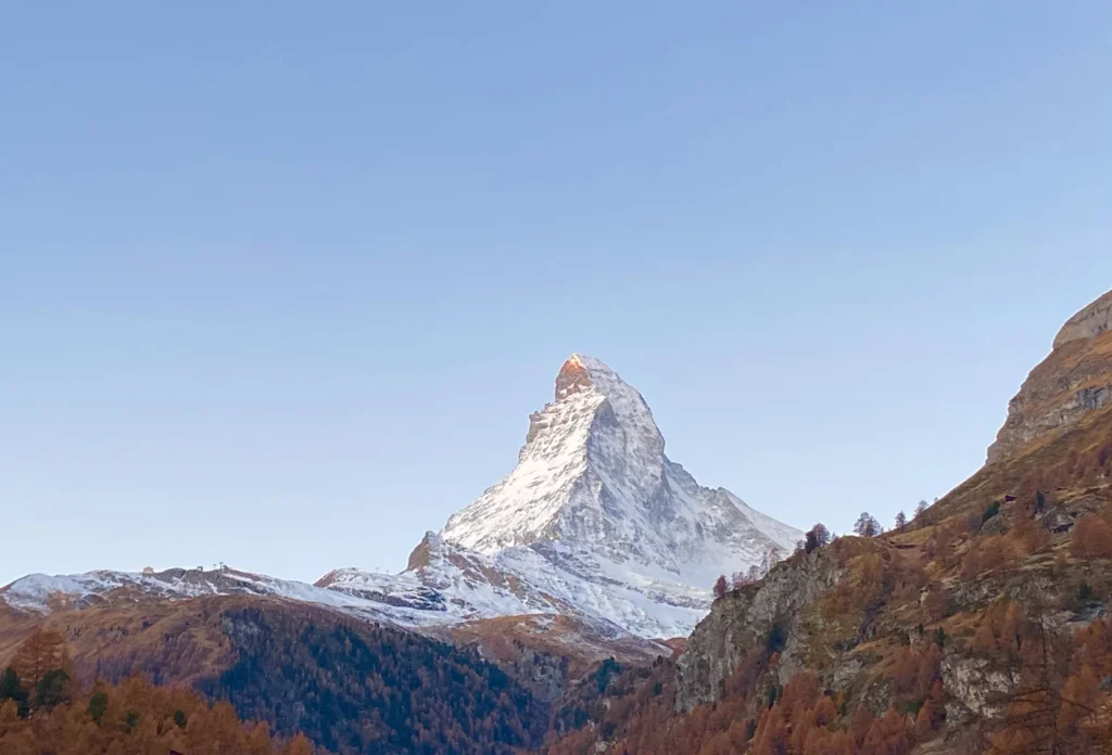The Matterhorn seen from Zermatt. The exact Kirchbrücke viewpoint is not established by item metadata.