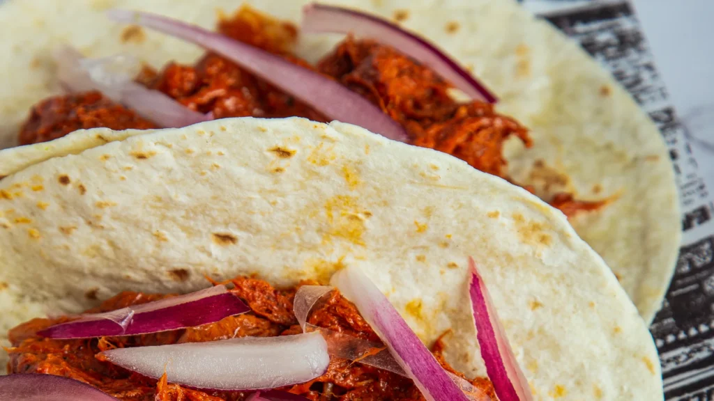 Cochinita Pibil, Mexican tacos Mayan cuisine from Mexico from Yucatan