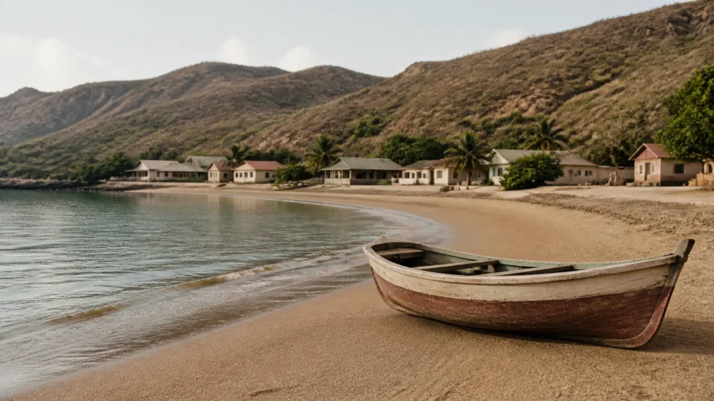 AI-generated editorial visualization of Corossol, Saint Barthelemy.