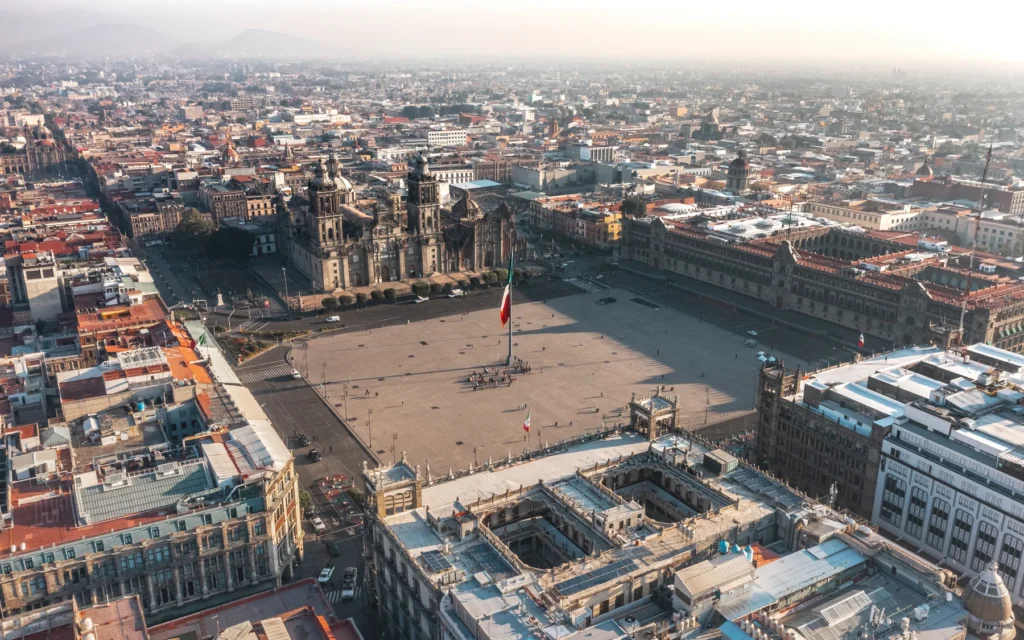 Constitution square in Mexico city