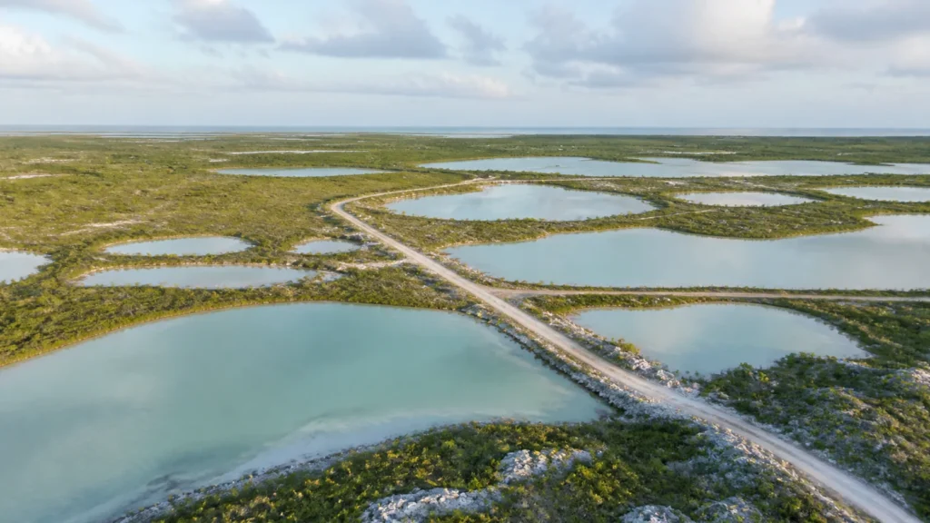 AI-generated editorial visualization of Add North and Middle Caicos for quiet and scale.