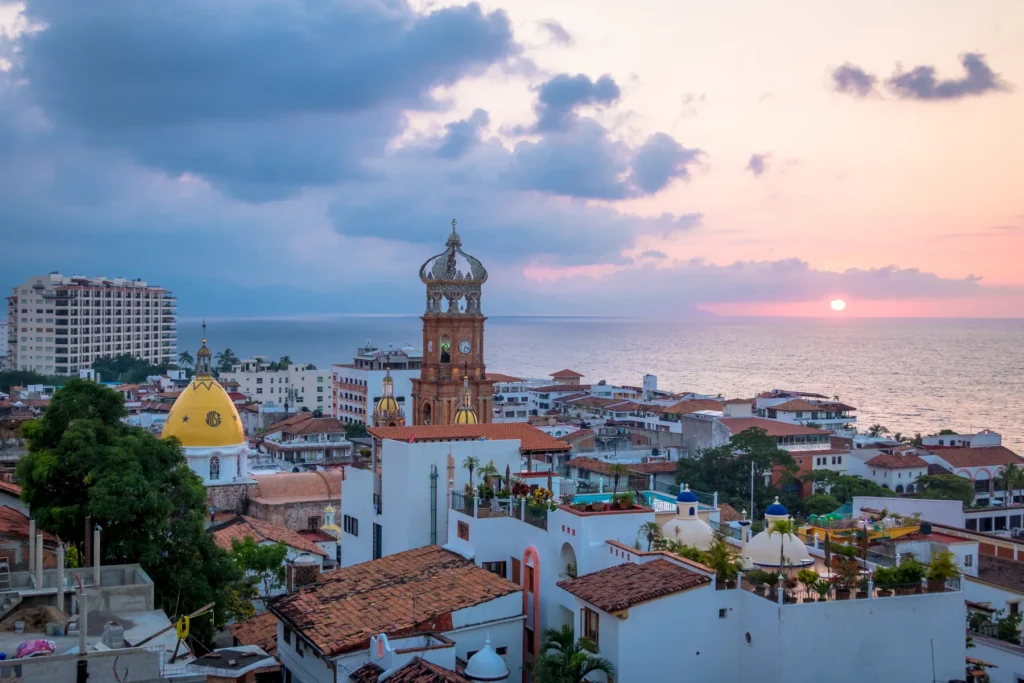 Downtown Puerto Vallarta at sunset - Puerto Vallarta, Jalisco, Mexico