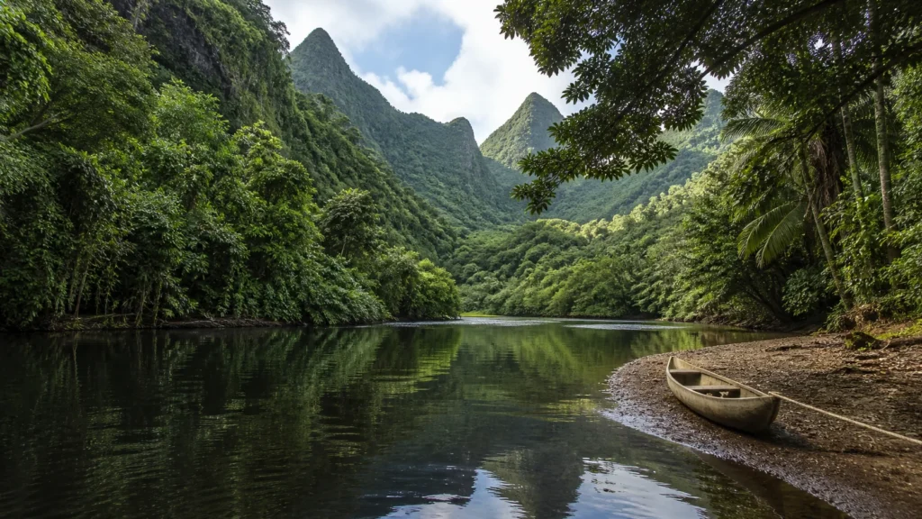 AI-generated editorial visualization of Read the Faaroa River with a qualified local guide.