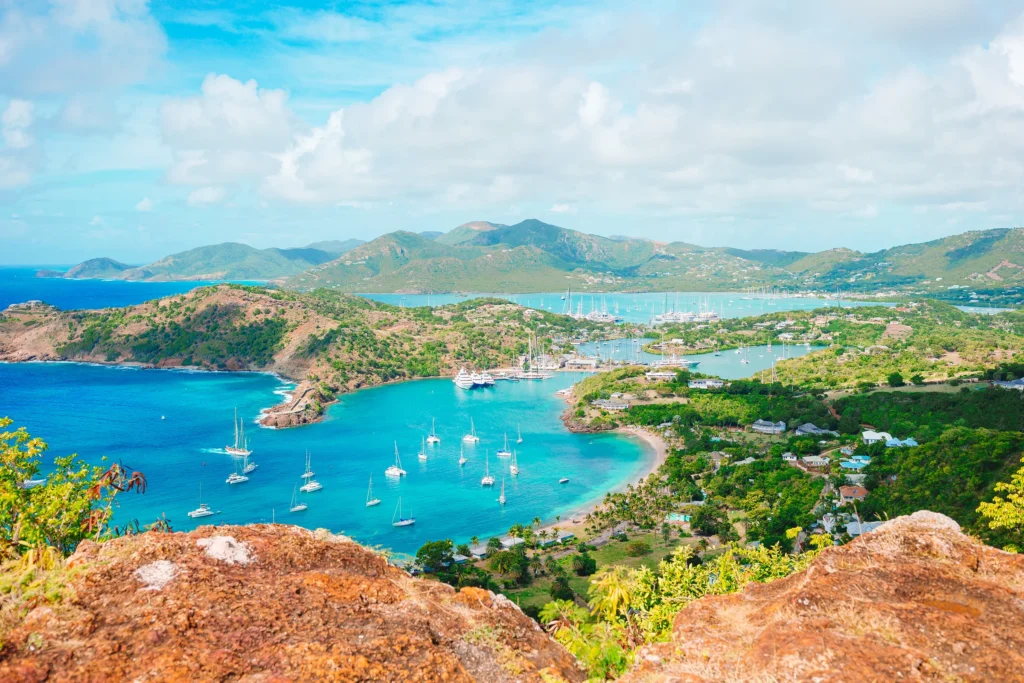 View of English Harbor from Shirley Heights, Antigua