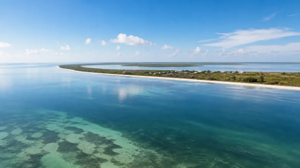 AI-generated editorial visualization of Barbuda, Antigua and Barbuda.